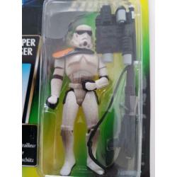 -40% Star Wars POTF Green Tri Logo Sandtrooper with Blaster