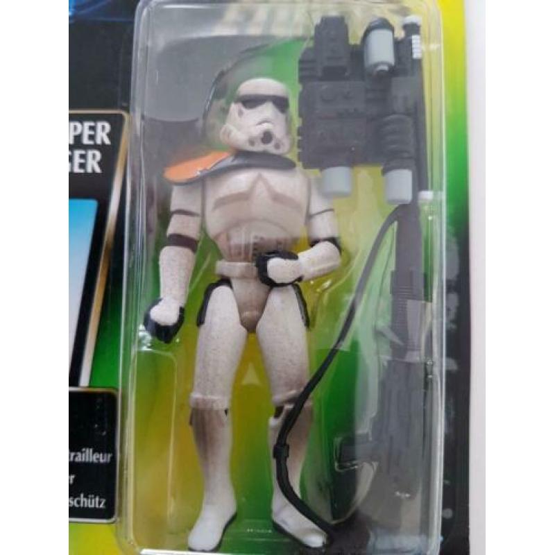 -40% Star Wars POTF Green Tri Logo Sandtrooper with Blaster