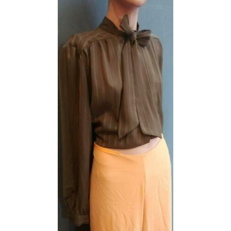 Vintage tutten blouse (80s) licht doorschijnend ( MT M/L)