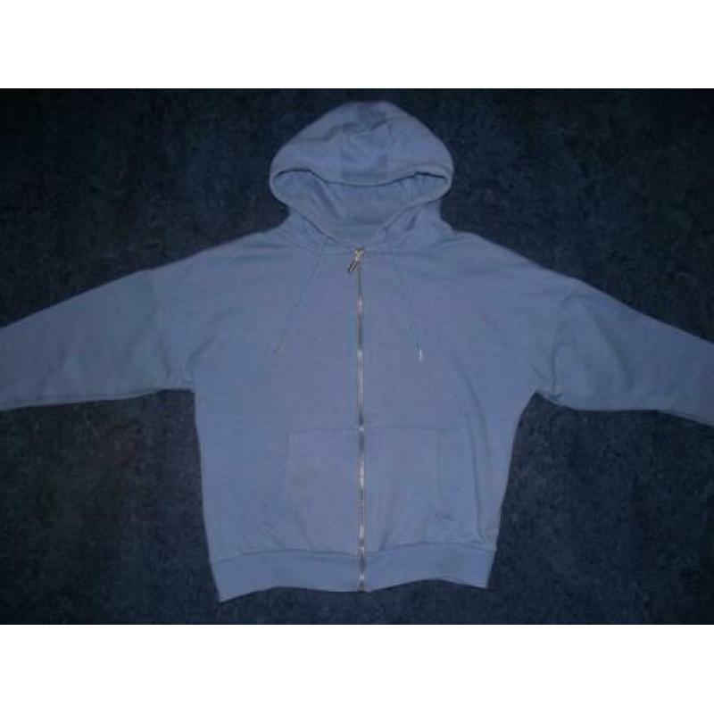 Te koop nieuw blauw sweater vest + capuchon: M / 40