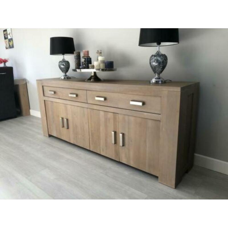 Dressoir Sideboard hout rechthoek 210 x 45 x 85cm