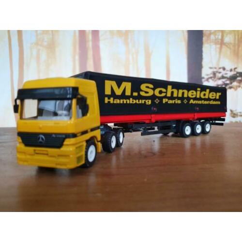 Siku Mercedes Actros M. Schneider Amsterdam 1:55 NM