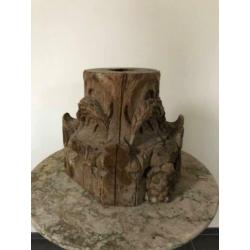 Houten Brocante Ornament Zwaar Eikenhout