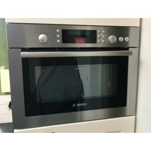 Bosch RVS inbouw combi oven met magnetron functie 45x60