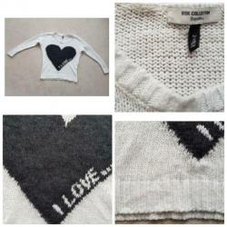 Gebroken wit trui van Bershka maat s dames kleding hart love