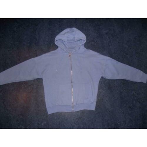 Te koop nieuw blauw sweater vest + capuchon: M / 40