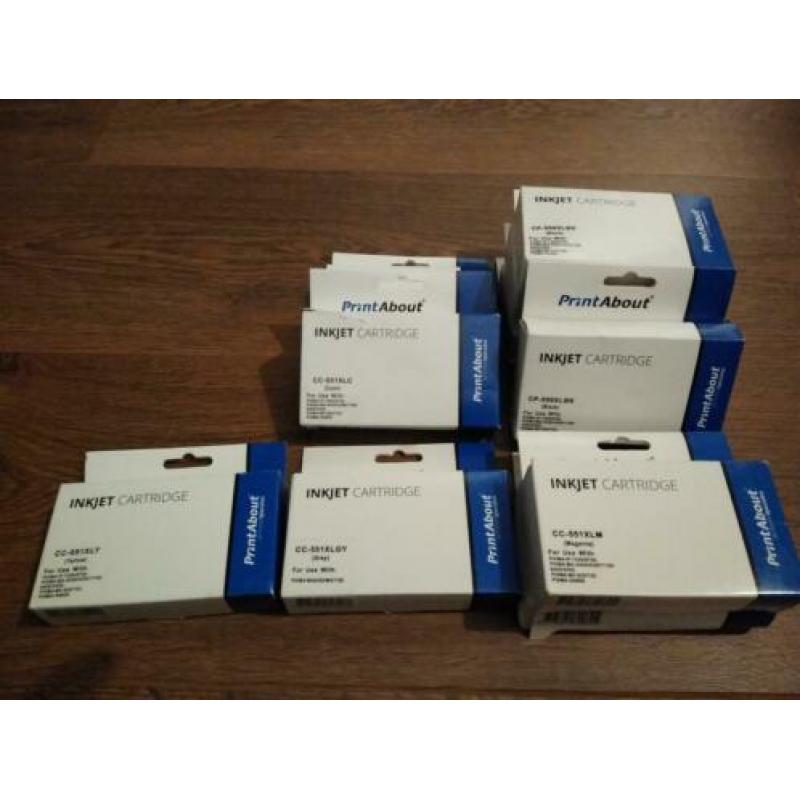 Cartridges Alle Kleuren CP-550XLBK en CC-551XL GY/Y/M/C