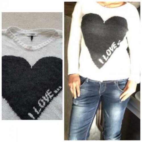 Gebroken wit trui van Bershka maat s dames kleding hart love