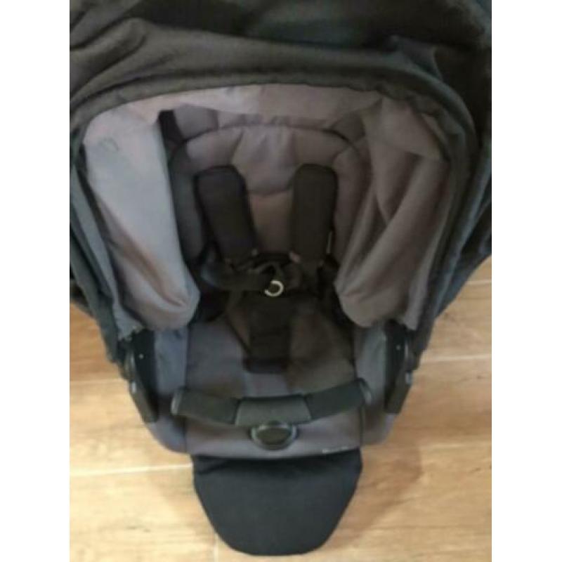 Kinderwagen 3 delig met accessoires kleur zwart grijs