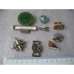 8 oude uchtvaart spelden- broche - knoop- hangertje
