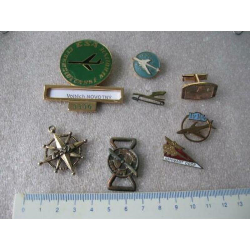 8 oude uchtvaart spelden- broche - knoop- hangertje