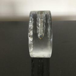 Walther glass “wheel” vaas met bloemdecoratie