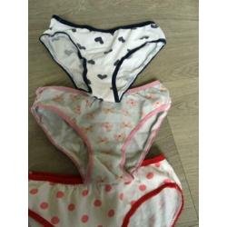 HEMA set ondergoed, 3x onderbroek mt 128 / 134 netjes WH