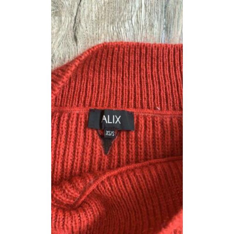 Alix the label rode trui maat xs/s Als nieuw!
