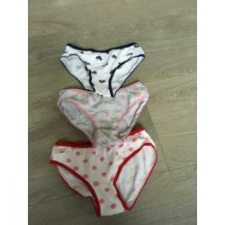 HEMA set ondergoed, 3x onderbroek mt 128 / 134 netjes WH