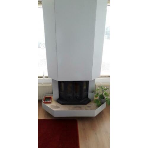 Jøtul Jotul 17a hout kachel met design ombouw
