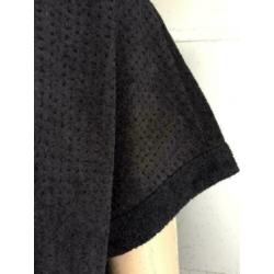 D03 GARCIA maat M=38/40 imitatie-suede leren jurk zwart