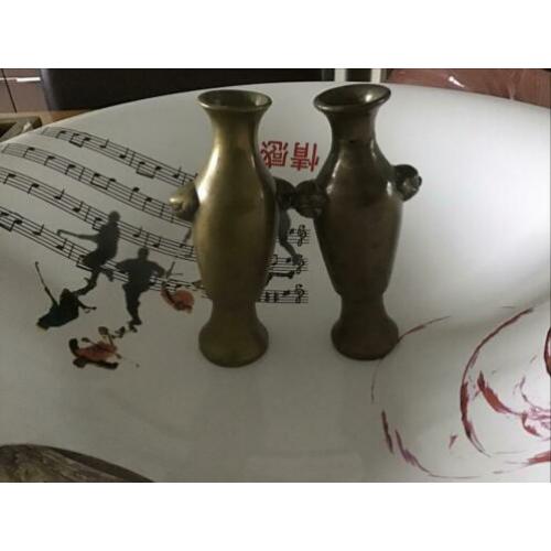 2 x antieke Chinese bronzen vaasje