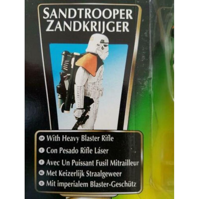 -40% Star Wars POTF Green Tri Logo Sandtrooper with Blaster