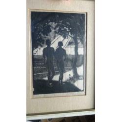 SAMEN OP WEG * GRAVURE IN LIJST * Heel Apart *
