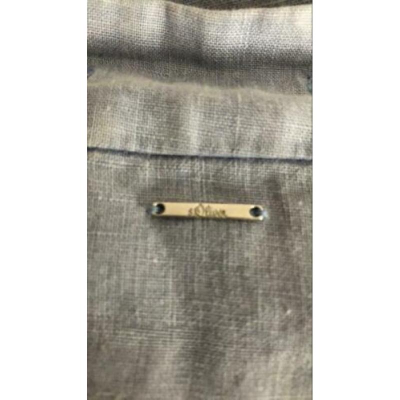 SOliver linnen jurk licht blauw mt 44