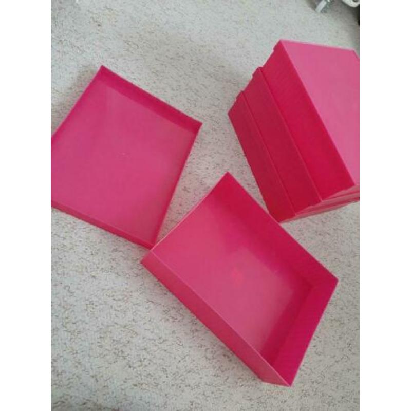 Opberg boxen roze