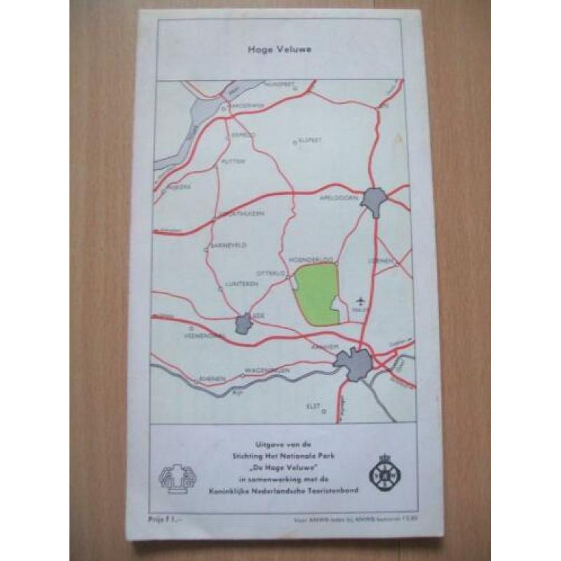 Oude wandelkaart - Hoge Veluwe - ANWB