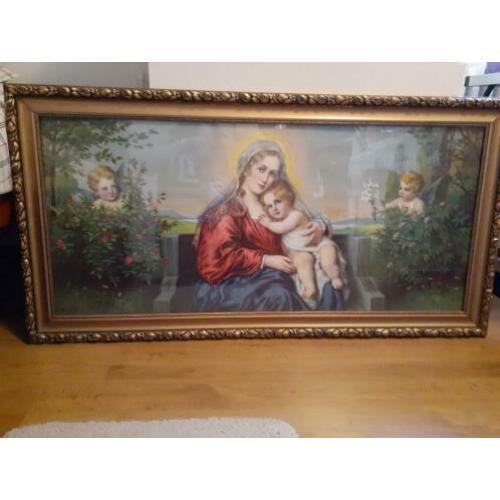 Schilderij met afbeelding van Maria met kindje Jezus