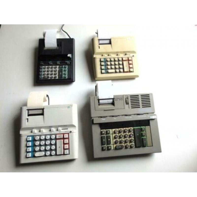 4x Olivetti elektronische rekenmachines