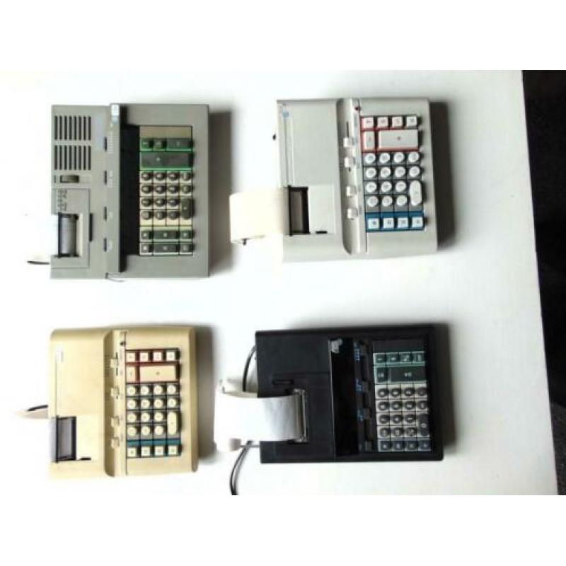 4x Olivetti elektronische rekenmachines
