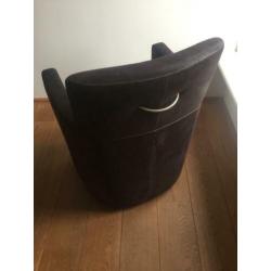 6 lederen eetkamerstoelen - bruin