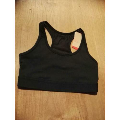 Nieuwe sport top H&M maat XS zwart €6,5