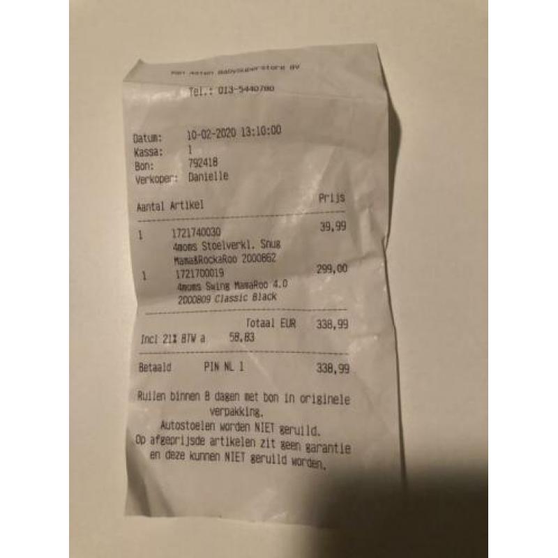 4 Moms mamaroo 4.0 met verkleiner