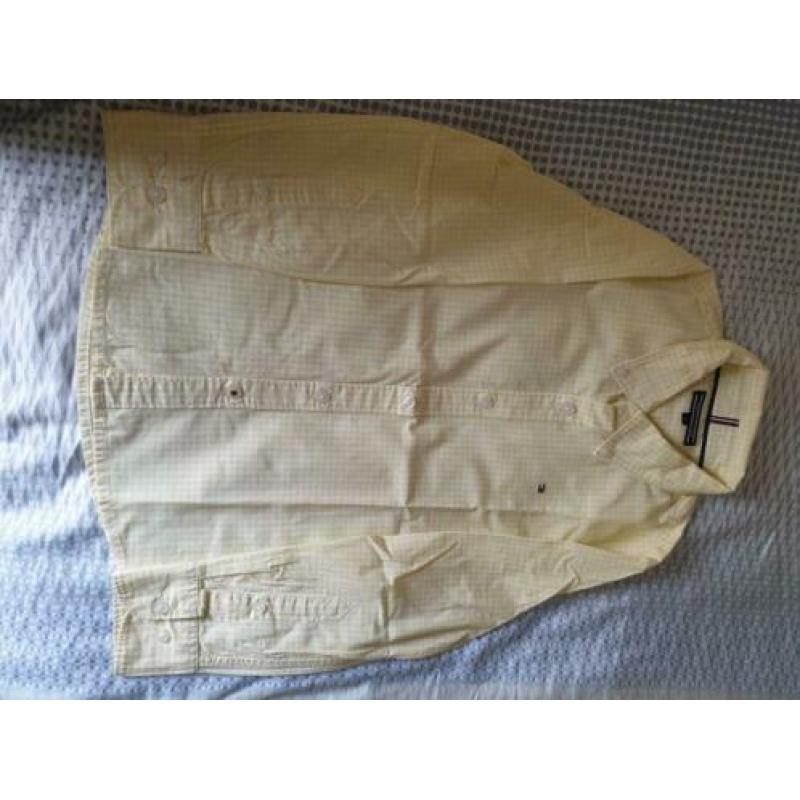 Overhemd Tommy Hilfiger lichtgeel geruit mt. 128