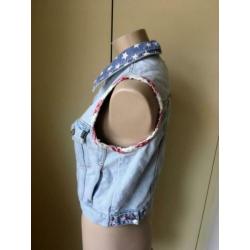 Esprit spijkerjasje M 38 40 sterren denim jacket blauw