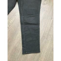 Dames broek zwart leatherlook, grote maat, Samoon Mt 48