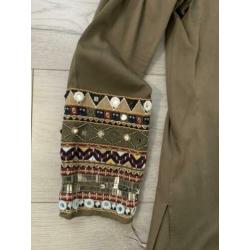 Bershka overhemd tuniek groen maat L