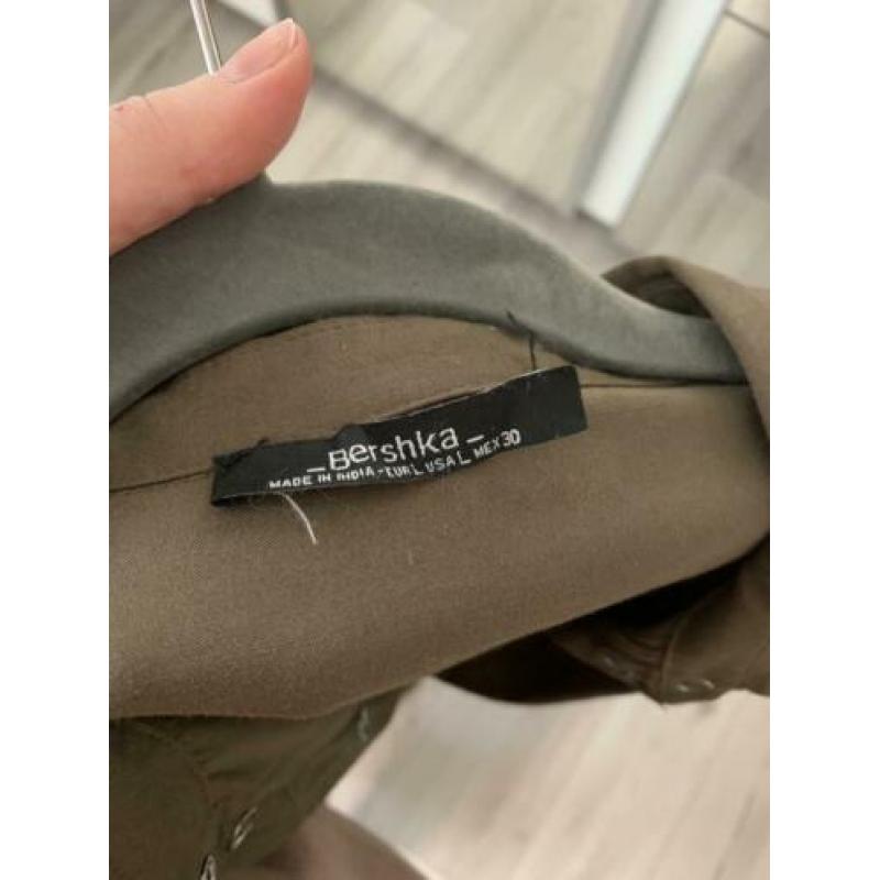Bershka overhemd tuniek groen maat L