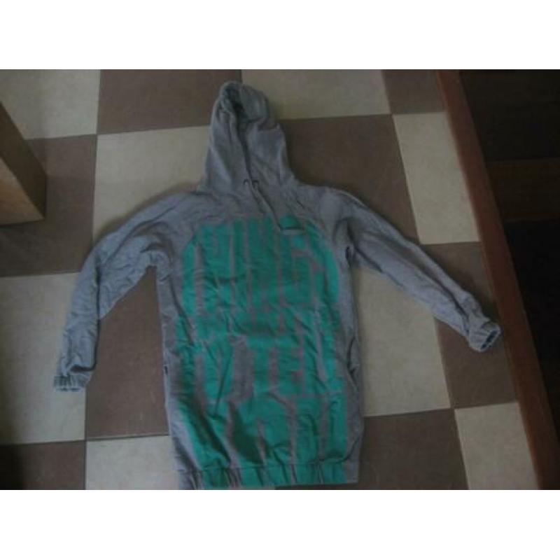 zgan grijze Minimum lange hoodie / sweatjurk, mt 36