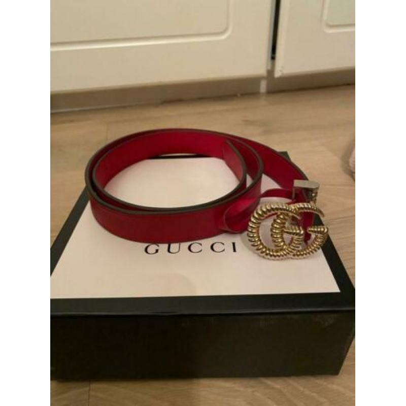 Originele gucci riem rood met ribbellogo