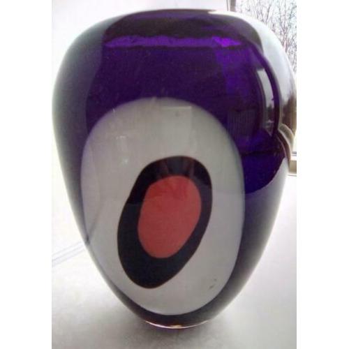 paarsen vaas glas met motief