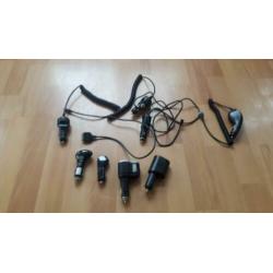 Collectie 12V auto adapters/opladers