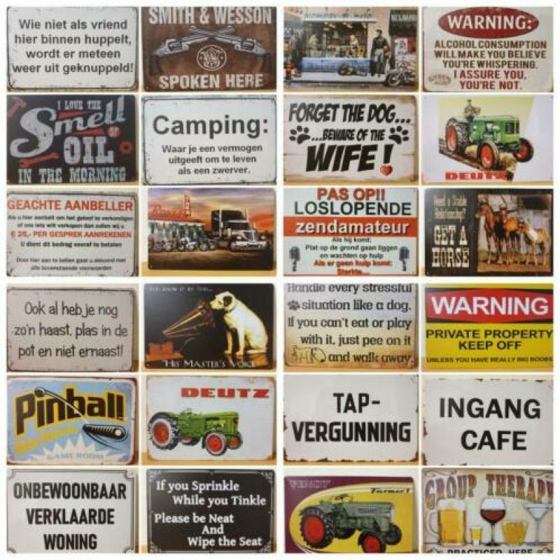 John Lennon Imagine reclamebord vintage wandbord van metaal