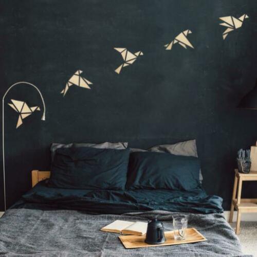 Houten wanddecoratie • Origami Vogels • Uniquewinkel