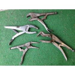 Set van 4 griptangen / lastangen