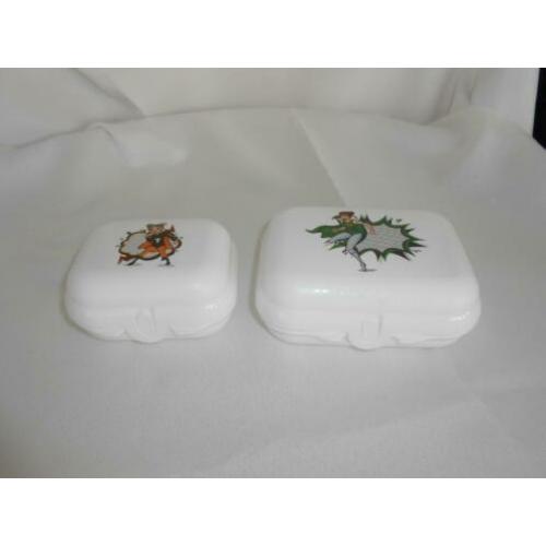 T347 Twee smartclipdoosjes. Mini en klein met supervrouw