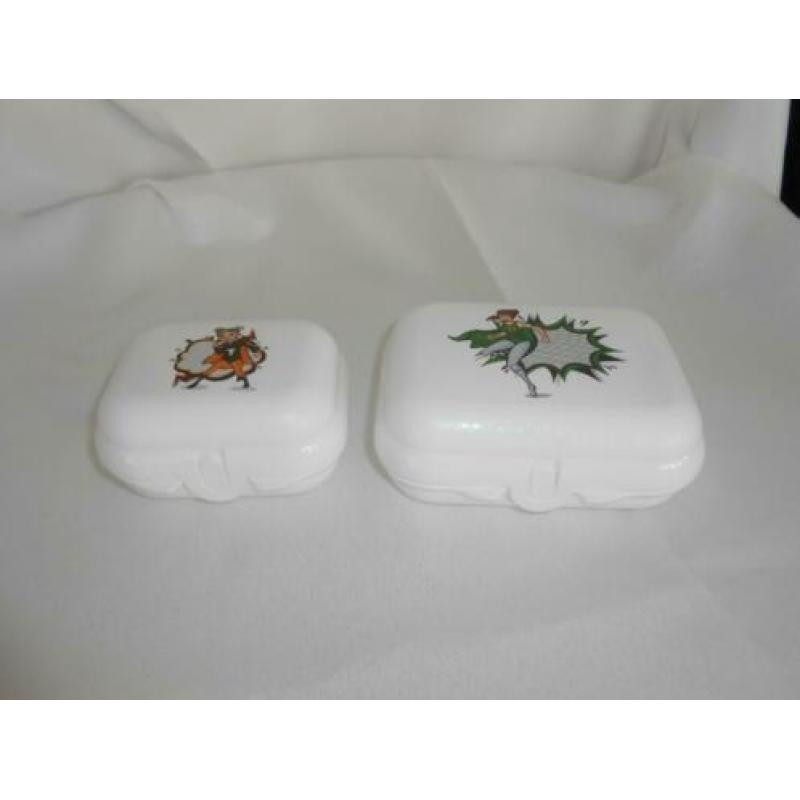 T347 Twee smartclipdoosjes. Mini en klein met supervrouw