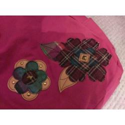 Leuke roze schoudertas vn stof zgan shopper tas van Claire's