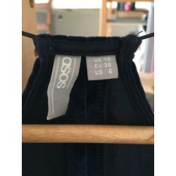 Asos Velvet Blauwe Galajurk, Maat M (S of L kan ook)