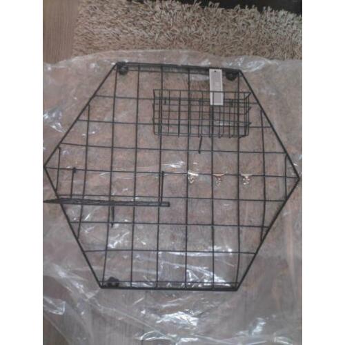 Wandrek metaal zwart 50x50 cm h&s collectie incompleet nieuw